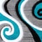 Flash Furniture Turquoise 2' x 7' Modern Plush Abstract Area Rug KP-RG952-27-TQ-GG - alternate 3